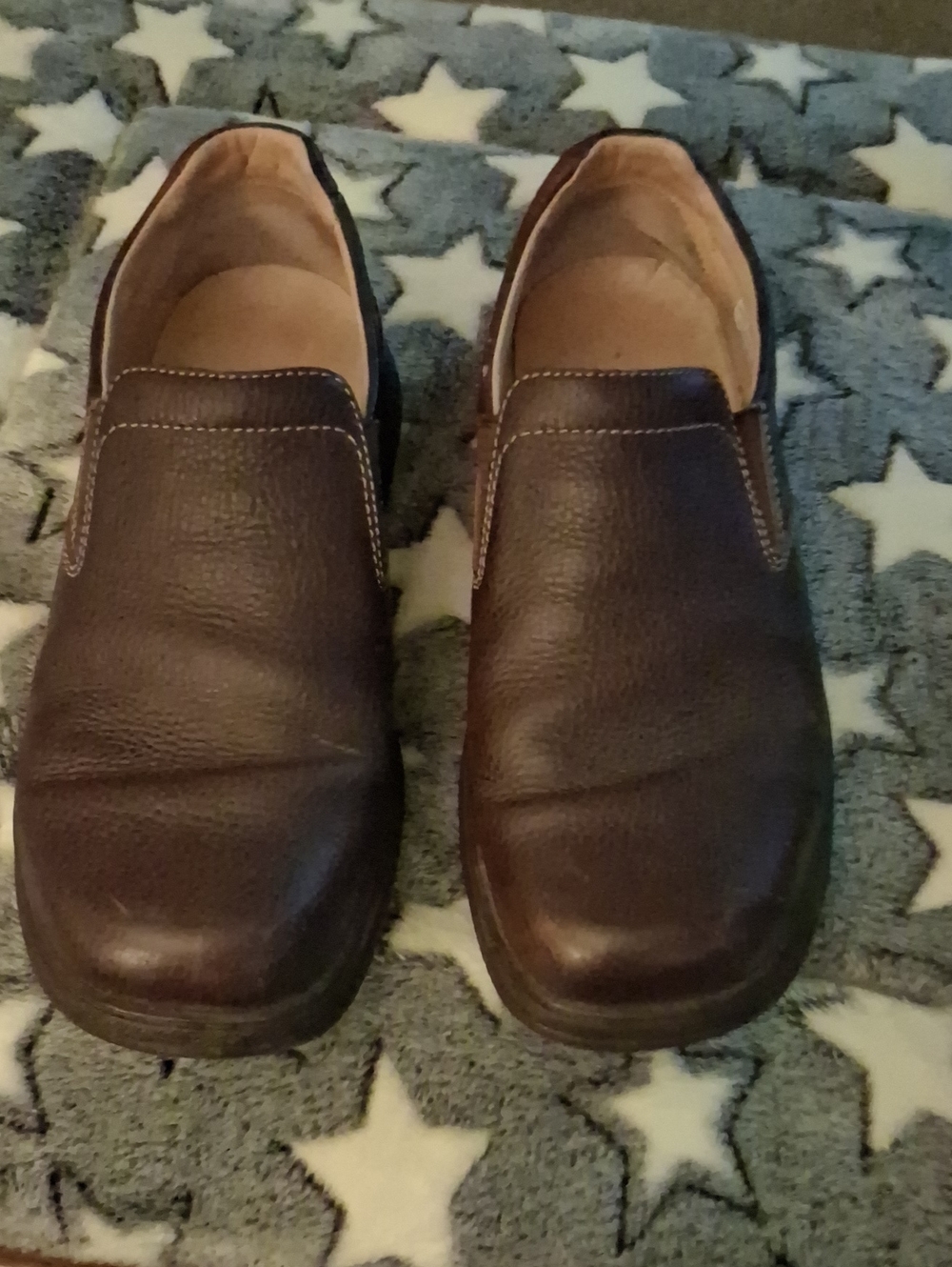 Men's Clarks Brown Leather Slip-On Loafers 9 1/2
